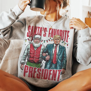 Santa's Favorite President Trump Won 2024 T-shirts, sweatshirts, hoodies